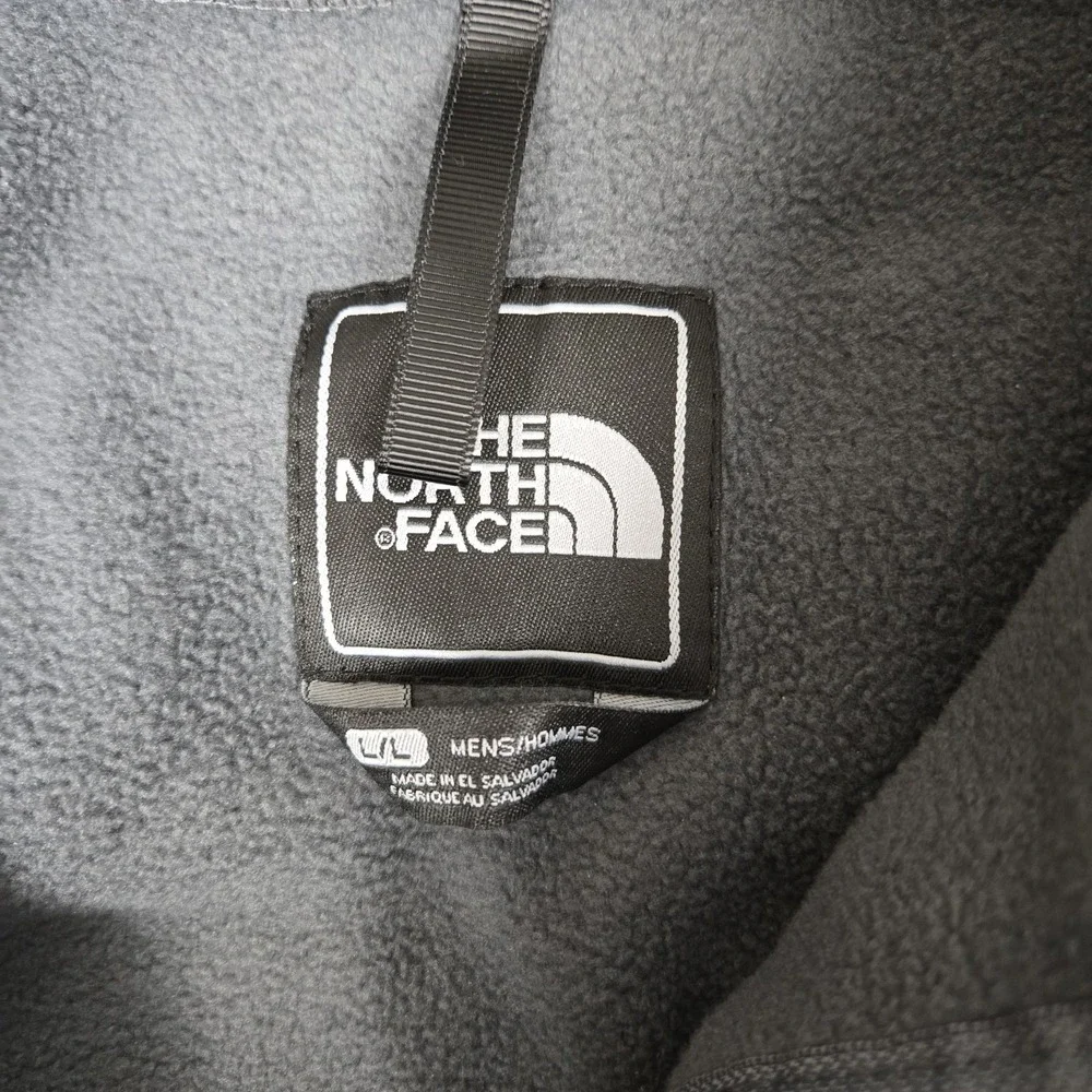 The North Face Vest‎ Mens Large Denali Full Zip Fleece Black Gray Polartec EUC